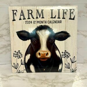 Farm‎ life 2024 yearly calendar with farm items and sayings